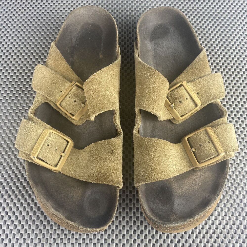 Birkenstock Arizona Sandals 40 M7 L9 Brown Slide On Casual Made in Germany